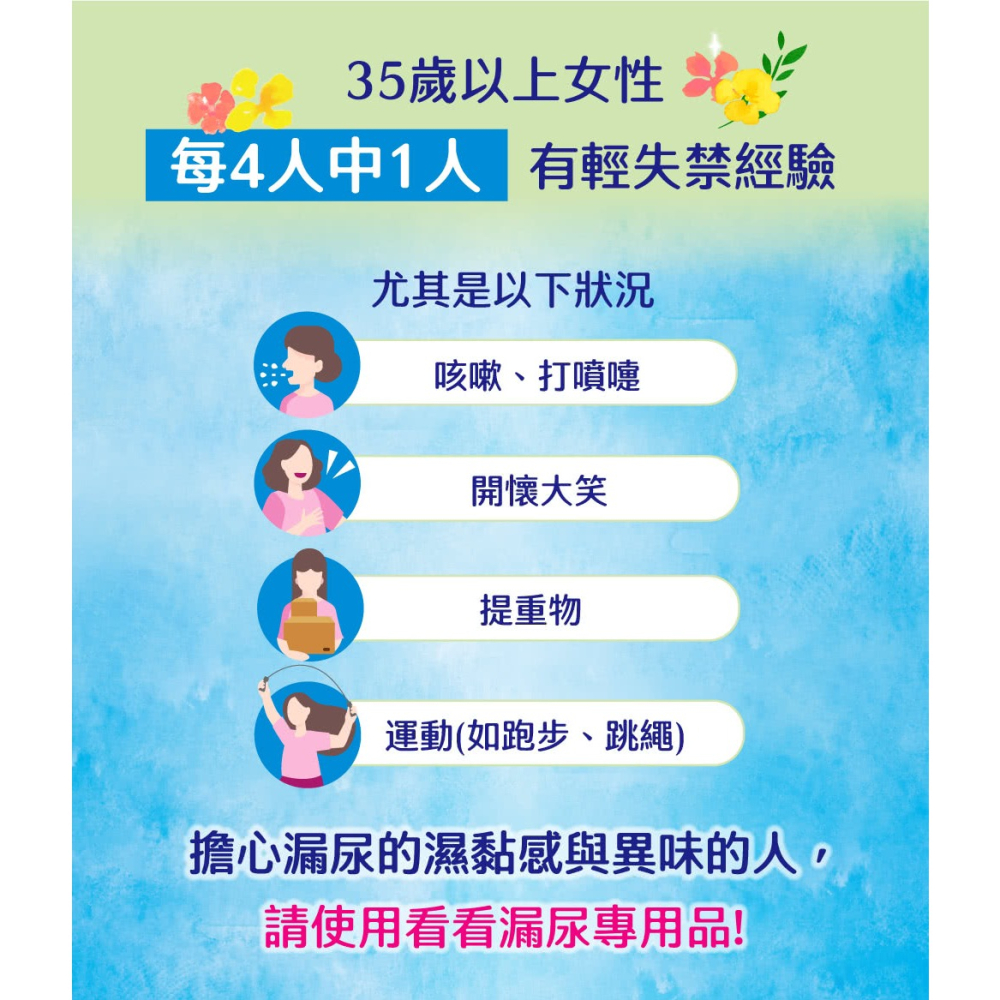 蘇菲艾柔  (原來復易) 吸水淨爽 漏尿專用護墊 (3cc/10cc/15cc/50cc/70cc/150cc)-細節圖3