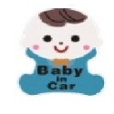 baby in car 車內有寶寶可愛造型反光汽車貼紙-規格圖7