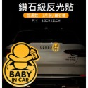 Baby in car 車內有寶寶鑽石反光汽車貼紙-規格圖6