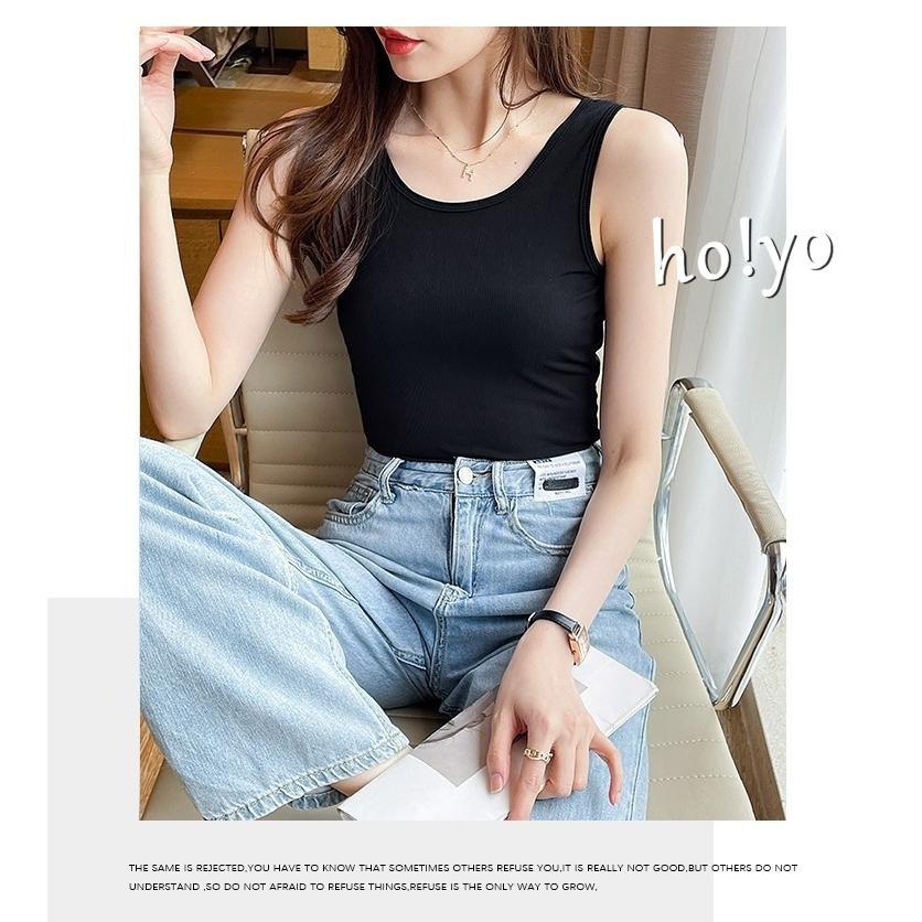 百搭顯瘦 彈性 親膚舒適莫代爾 圓領背心 外穿內搭 打底衣 純色背心 素面背心 睡衣 無袖上衣 內搭衣-細節圖3