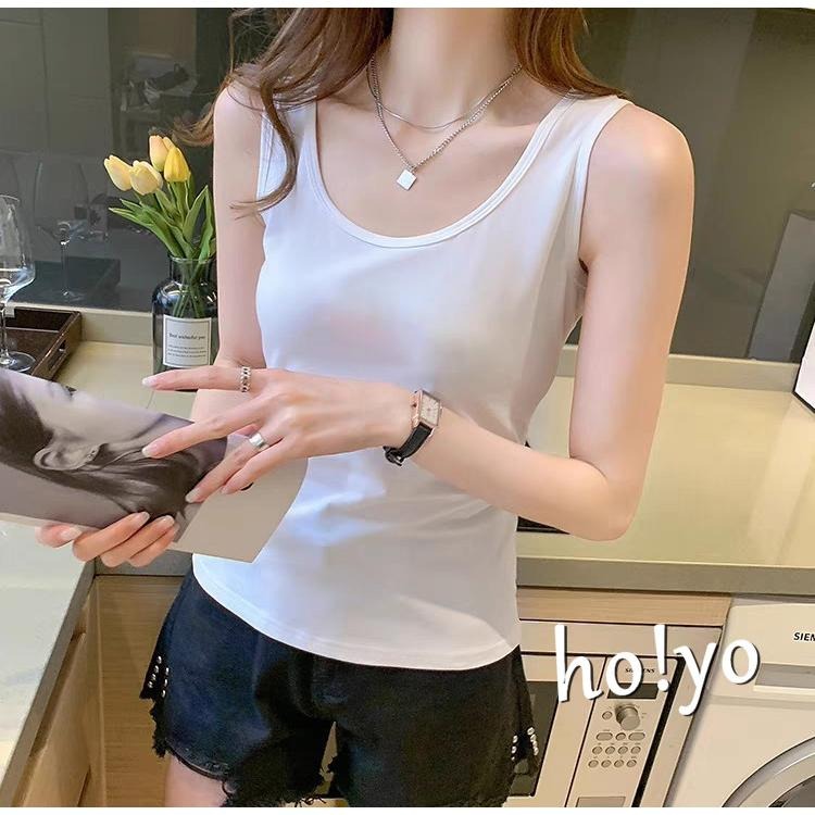 百搭顯瘦 彈性 親膚舒適莫代爾 圓領背心 外穿內搭 打底衣 純色背心 素面背心 睡衣 無袖上衣 內搭衣-細節圖4