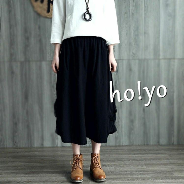 爆賣🇹🇼日系兩穿 垂墜褲裙 口袋寬褲 瑜伽長褲 闊腿褲 涼感褲八分褲 大尺碼褲子 瑜珈褲 大裙襬 休閒長褲 休閒褲 女裝-細節圖6