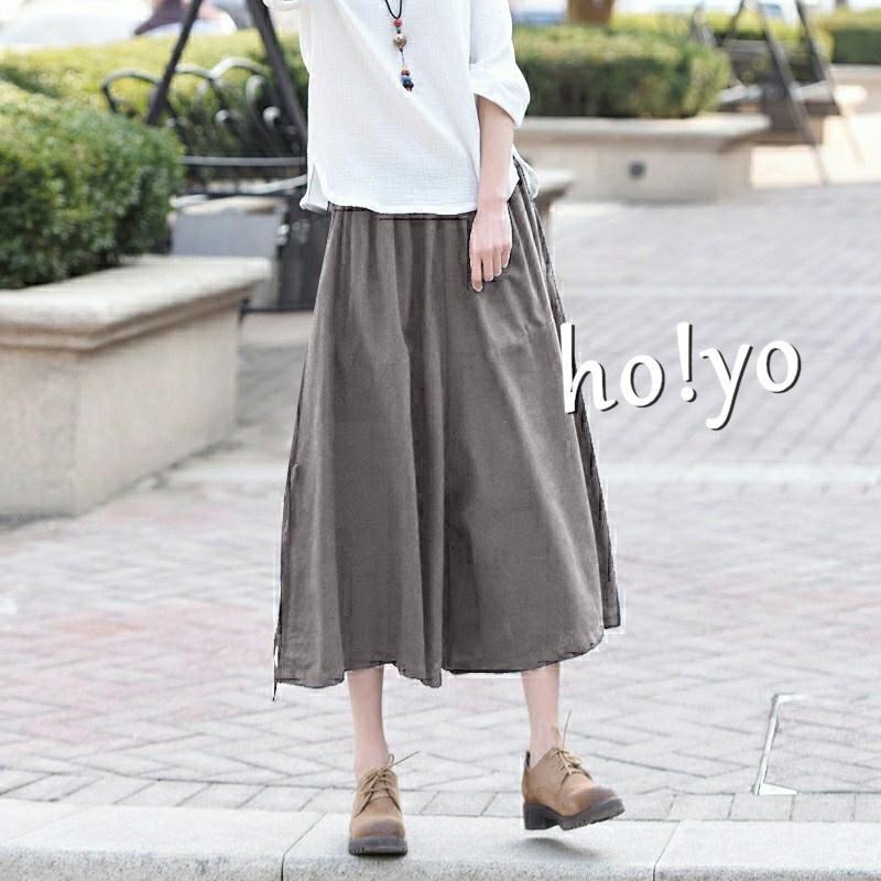 爆賣🇹🇼日系兩穿 垂墜褲裙 口袋寬褲 瑜伽長褲 闊腿褲 涼感褲八分褲 大尺碼褲子 瑜珈褲 大裙襬 休閒長褲 休閒褲 女裝-細節圖8