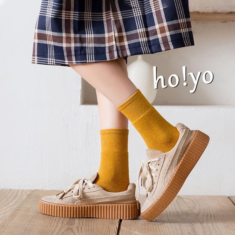 日系原單超值組🇹🇼10雙入 莫蘭迪 素色襪子 中筒襪 襪子 堆堆襪 短襪 棉襪可愛襪 糖果襪 百搭潮襪 學院 韓版 素襪-細節圖2