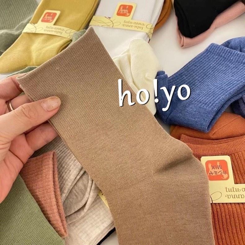 日系原單超值組🇹🇼10雙入 莫蘭迪 素色襪子 中筒襪 襪子 堆堆襪 短襪 棉襪可愛襪 糖果襪 百搭潮襪 學院 韓版 素襪-細節圖5