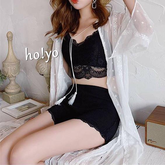 2入裝日系原單 親膚高彈 安全褲 高腰加襠 免穿內褲 蕾絲性感 防走光 平口褲 排汗吸濕 木耳邊 無縫無痕內褲  打底褲-細節圖3