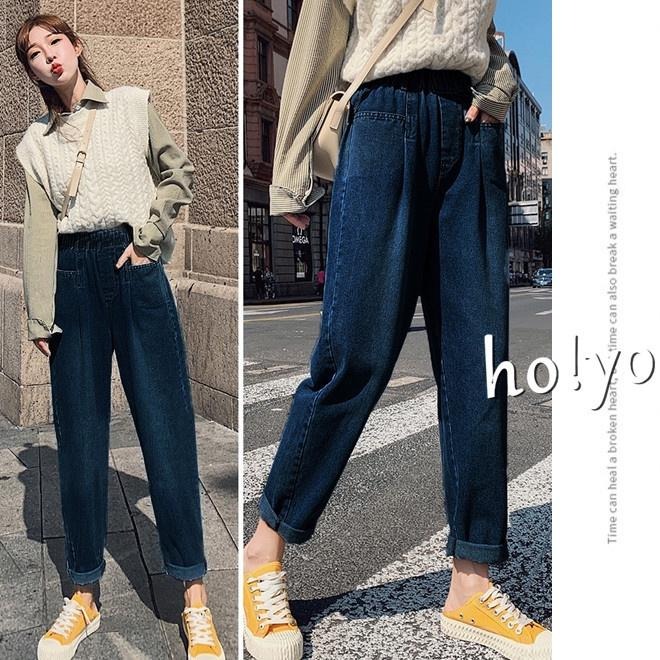 熱銷款🇹🇼哈倫褲 牛仔褲 牛仔長褲 牛仔褲 寬鬆長褲 長褲女 女生褲子 高腰長褲 高腰牛仔褲 工作褲 老爺褲 中大尺碼-細節圖2