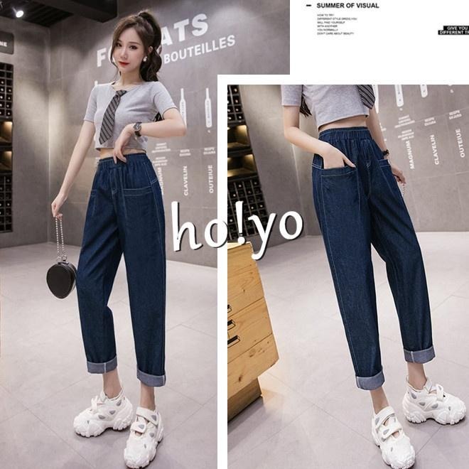 熱銷款🇹🇼哈倫褲 牛仔褲 牛仔長褲 牛仔褲 寬鬆長褲 長褲女 女生褲子 高腰長褲 高腰牛仔褲 工作褲 老爺褲 中大尺碼-細節圖4