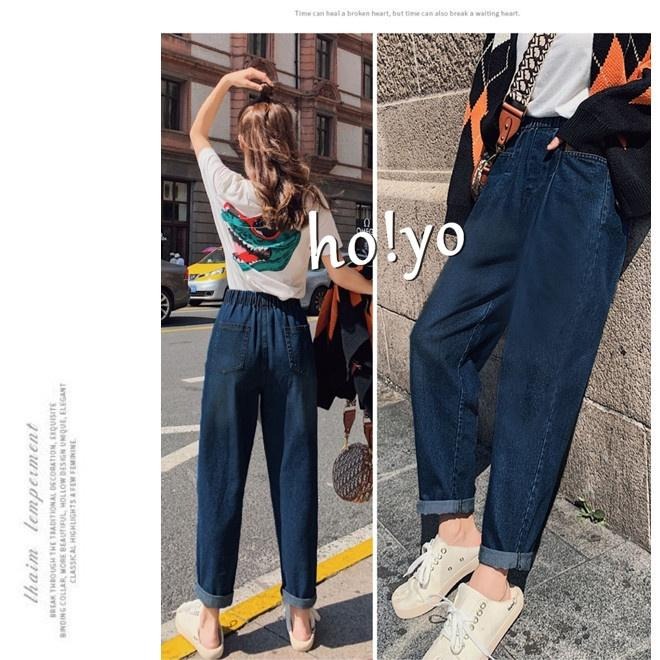 熱銷款🇹🇼哈倫褲 牛仔褲 牛仔長褲 牛仔褲 寬鬆長褲 長褲女 女生褲子 高腰長褲 高腰牛仔褲 工作褲 老爺褲 中大尺碼-細節圖6