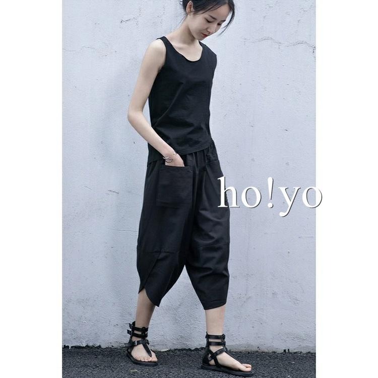 台灣現貨🇹🇼寬鬆透氣 鬆緊高腰 哈倫褲 棉麻褲 七分褲 八分褲 顯瘦修身 闊腿褲 飛鼠褲 花苞褲 寬褲 棉麻寬褲 休閒褲-細節圖5