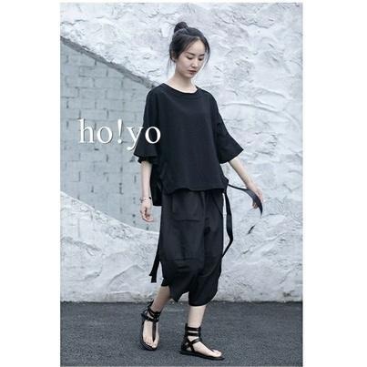 台灣現貨🇹🇼寬鬆透氣 鬆緊高腰 哈倫褲 棉麻褲 七分褲 八分褲 顯瘦修身 闊腿褲 飛鼠褲 花苞褲 寬褲 棉麻寬褲 休閒褲-細節圖7