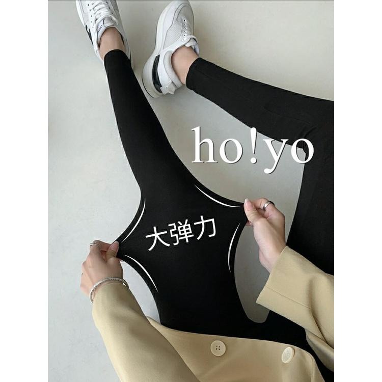 台灣現貨🇹🇼高腰大尺碼 莫代爾 口袋內搭褲 超彈力顯瘦 內搭褲女 打底褲 黑褲休閒 長褲  運動褲 褲子 緊身褲 瑜伽褲-細節圖3
