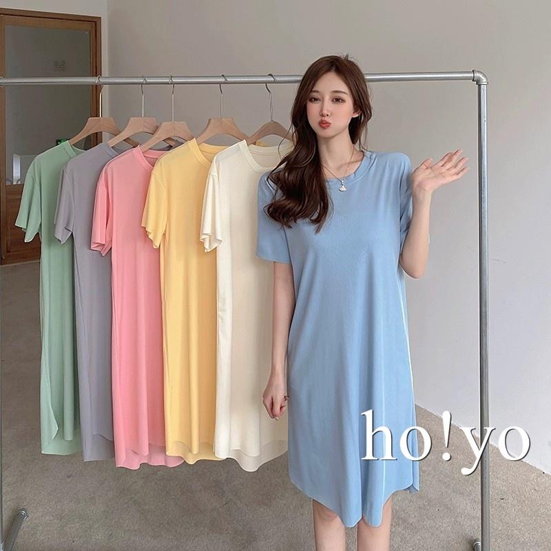 台灣現貨🇹🇼涼感親膚 抖抖 冰絲睡衣 連衣裙 睡裙 睡衣裙性感睡衣 睡衣套裝 睡衣裙 居家服 家居服 休閒套裝 短袖睡衣-細節圖3