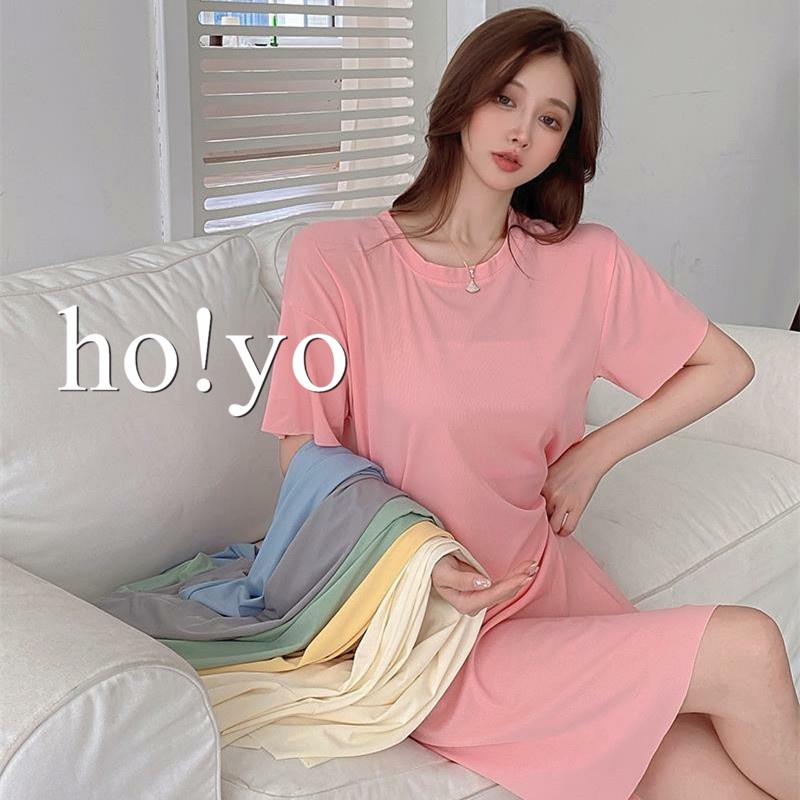 台灣現貨🇹🇼涼感親膚 抖抖 冰絲睡衣 連衣裙 睡裙 睡衣裙性感睡衣 睡衣套裝 睡衣裙 居家服 家居服 休閒套裝 短袖睡衣-細節圖4