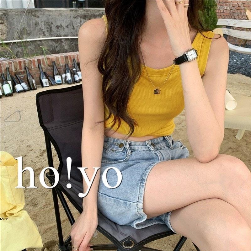 韓系顯瘦彈性 U領螺紋背心  內搭外穿 美胸吊帶背心 寬肩帶 打底衫 無袖背心圓領背心 小可愛文胸 睡衣素T女裝四季百搭-細節圖3