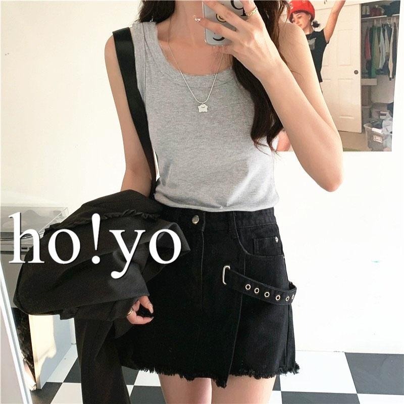 韓系顯瘦彈性 U領螺紋背心  內搭外穿 美胸吊帶背心 寬肩帶 打底衫 無袖背心圓領背心 小可愛文胸 睡衣素T女裝四季百搭-細節圖4