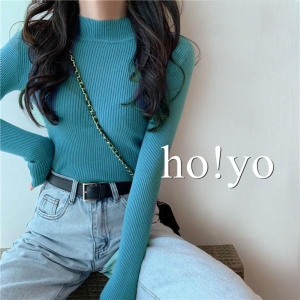 台灣現貨🇹🇼柔軟親膚 包芯紗 半高領 立領 針織衫 坑條貼身毛衣 修身打底衫 保暖 顯瘦性感百搭 針織上衣 女生長袖上衣-細節圖3