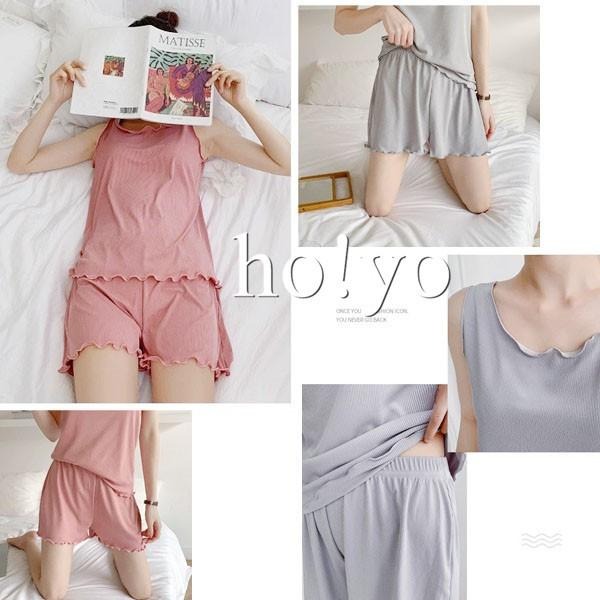 台灣現貨🇹🇼氣質簡約 冰絲睡衣涼感 性感睡衣 居家服  家居服 睡衣 可愛 睡衣女 木耳邊睡衣 居家睡衣 睡衣裙性感睡衣-細節圖8