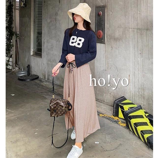 台灣現貨 日本精梳棉 莫代爾 垂墜感 鬆緊長褲 大尺碼褲子涼感長褲 高腰闊腿褲 顯瘦長褲 寬鬆長褲 百搭 褲裙 長褲女-細節圖4