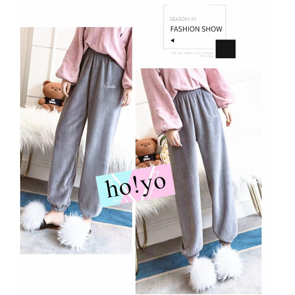 台灣現貨🇹🇼 保暖褲 暖暖褲 珊瑚絨 睡褲 睡衣冬天 長褲 刷毛褲 保暖睡衣 保暖長褲 居家褲 內睡衣 珊瑚絨睡衣-細節圖4