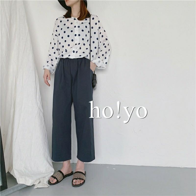 台灣現貨7色 百搭口袋 棉麻 寬褲 女 顯瘦 A字寬褲 九分褲 大尺碼 寬鬆休閒褲 休閒長褲 闊腿褲 長褲 高腰褲 褲子-細節圖7