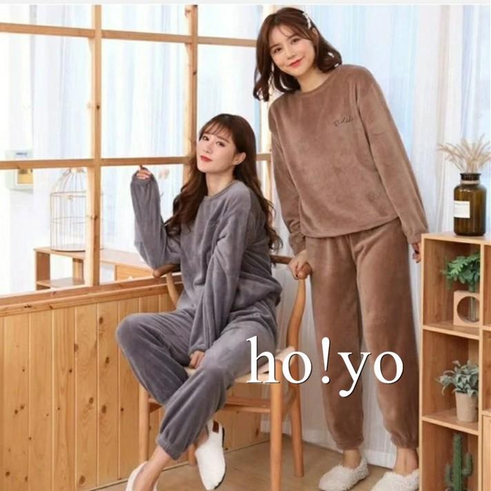 台灣現貨🇹🇼仙女暖暖套裝 珊瑚絨 冬天睡衣 保暖睡衣 套裝睡衣 兩件式睡衣 長袖 睡衣 居家服 成套睡衣 睡衣女 家居服-細節圖5