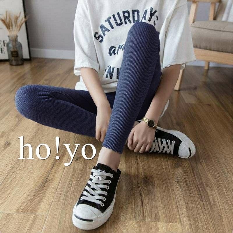 高腰加襠 保暖 中厚 素面 坑條 螺紋 直條紋 內搭褲 內搭長褲 長褲 保暖褲 韻律褲 休閒褲 休閒長褲 運動褲 彈性褲-細節圖5