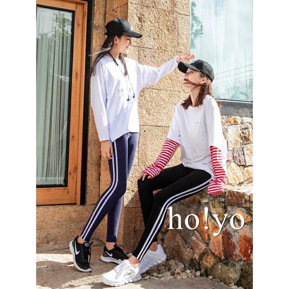 台灣現貨 莫代爾 雙槓 內搭褲 瑜珈褲 緊身褲 瑜伽褲 打底褲 高腰 運動褲女 運動緊身褲 韻律褲 legging休閒褲-細節圖3