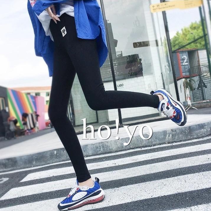 台灣現貨🇹🇼小貓標籤 中厚款 內搭褲 布貓標籤 素色 內搭長褲 打底褲 彈力 顯瘦 高腰 長褲  內搭 黑褲 鉛筆褲-細節圖6