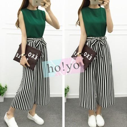 現貨🇹🇼 韓系綁帶 高腰寬褲 百搭 韓妞 闊腿褲 A字寬褲 休閒褲 大尺碼 九分寬褲 顯瘦長褲 女生褲子 女裝工裝褲-細節圖6