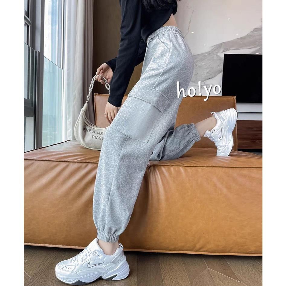 加厚🔥保暖刷毛工作褲 工裝褲 刷毛褲 高腰鬆緊 保暖褲 加絨 長褲 闊腿褲 刷毛 棉褲 縮口褲 束口褲 保暖 休閒褲-細節圖5