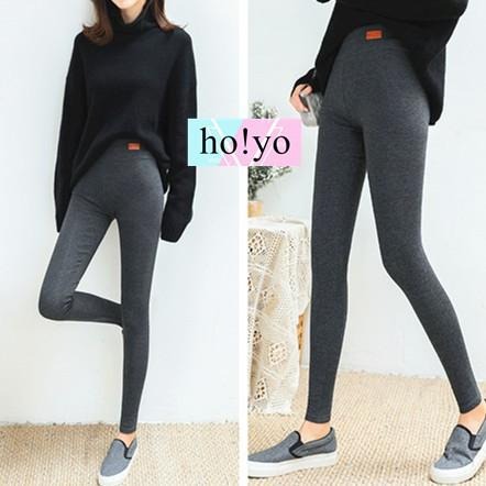 台灣現貨🇹🇼 小貓標籤 中厚款莫代爾 顯瘦高彈力 內搭褲 打底褲 內搭 百搭 顯瘦長褲 休閒褲 棉褲運動褲 休閒長褲黑褲-細節圖5