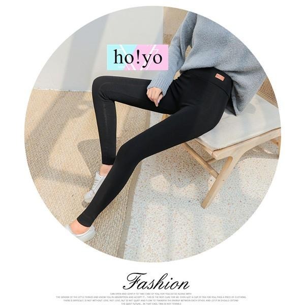 台灣現貨🇹🇼 小貓標籤 中厚款莫代爾 顯瘦高彈力 內搭褲 打底褲 內搭 百搭 顯瘦長褲 休閒褲 棉褲運動褲 休閒長褲黑褲-細節圖7