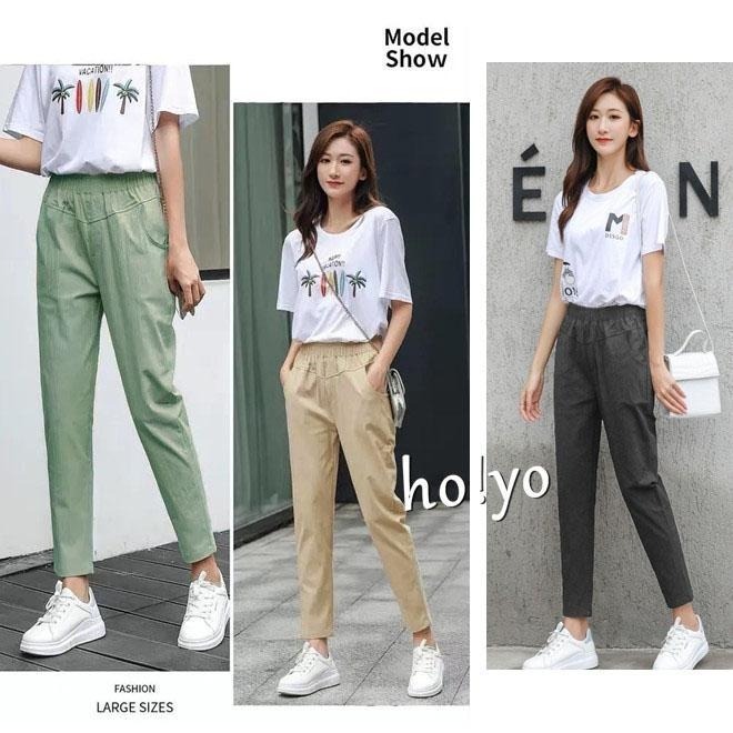 9色任選🌈熱銷現貨 超彈力 顯瘦 老爺褲 寬鬆哈倫褲 多巴胺穿搭 休閒長褲 休閒褲 口袋哈倫褲 工作褲 AB褲-細節圖4