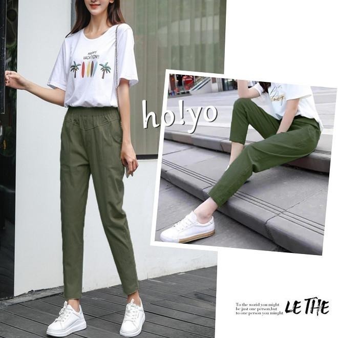 9色任選🌈熱銷現貨 超彈力 顯瘦 老爺褲 寬鬆哈倫褲 多巴胺穿搭 休閒長褲 休閒褲 口袋哈倫褲 工作褲 AB褲-細節圖7