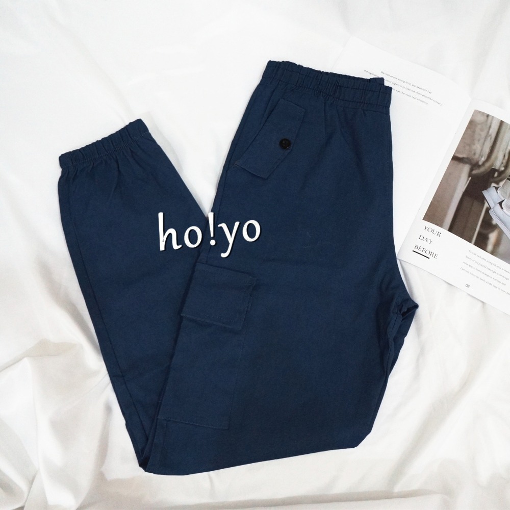 現貨熱銷🇹🇼超顯瘦彈力透氣 高腰鬆緊挺版 側口袋工作褲 工裝褲 工作褲女 休閒褲 休閒長褲 束口褲 縮口褲 顯瘦長褲-規格圖9