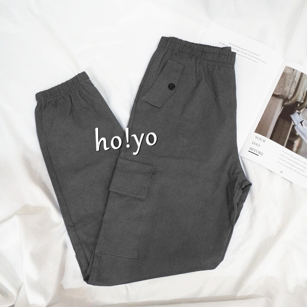 現貨熱銷🇹🇼超顯瘦彈力透氣 高腰鬆緊挺版 側口袋工作褲 工裝褲 工作褲女 休閒褲 休閒長褲 束口褲 縮口褲 顯瘦長褲-規格圖9