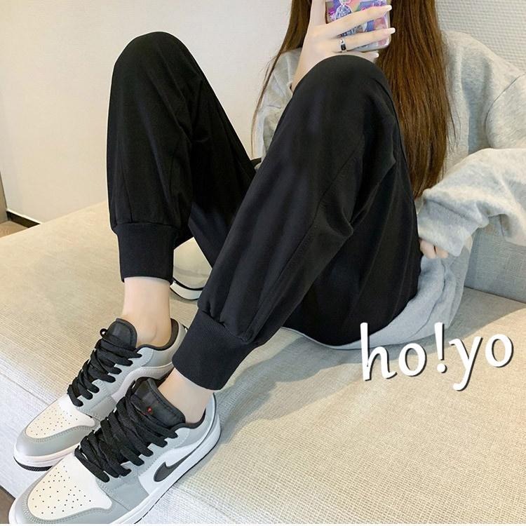 台灣現貨 高腰鬆緊 加厚加絨 休閒褲 保暖褲 束口褲 運動褲 刷毛褲 休閒長褲 暖暖褲 加絨長褲 冬天褲子 工作褲-細節圖3