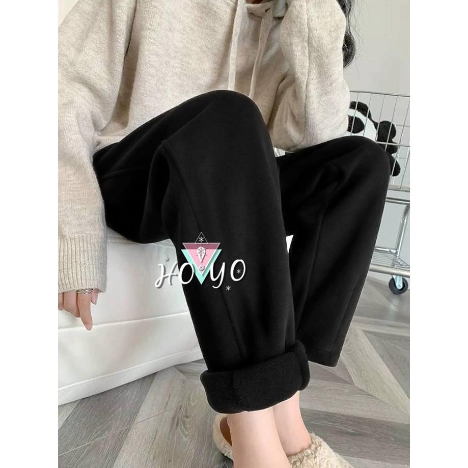 台灣現貨 顯瘦 加絨哈倫褲 保暖褲 刷毛褲 彈力抗皺 加絨長褲 刷毛長褲 冬天 保暖長褲女 休閒長褲 休閒褲 厚款長褲-細節圖9