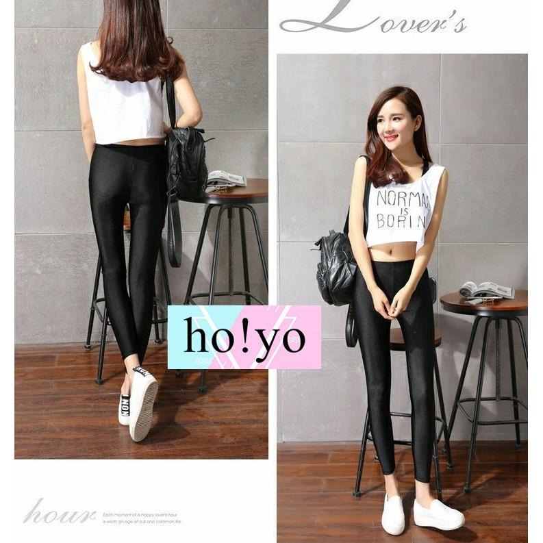 台灣現貨🇹🇼 冰絲涼感 彈力 內搭褲 冰絲長褲 顯瘦 黑褲 涼感褲  瑜珈褲 運動褲 瑜伽褲 打底褲 大尺碼 長褲女-細節圖3