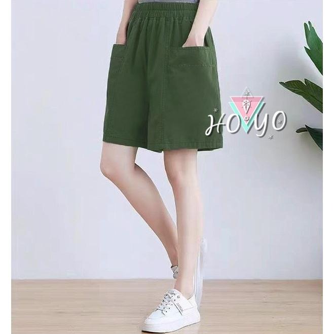 現貨萊卡挺版高腰大口袋A字短褲 闊腿褲 褲裙 透氣 五分褲 休閒短褲 短褲 高腰短褲 女生短褲 顯瘦短褲 短褲女 褲子-細節圖8