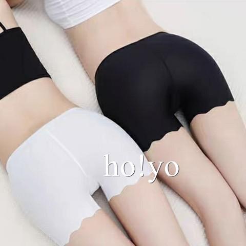 台灣現貨 無痕內褲 冰絲 莫代爾 安全褲  內褲女生 冰絲內褲 涼感內褲 內搭褲 內褲 打底褲 平口褲 居家短褲-細節圖2