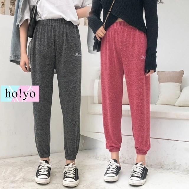 台灣現貨🇹🇼薄款長褲 睡褲 居家 宅宅褲 家居服 睡衣 縮口褲 束口褲 休閒褲 休閒長褲 燈籠褲 情侶 防蚊褲-細節圖3