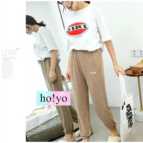 台灣現貨🇹🇼薄款長褲 睡褲 居家 宅宅褲 家居服 睡衣 縮口褲 束口褲 休閒褲 休閒長褲 燈籠褲 情侶 防蚊褲-細節圖4