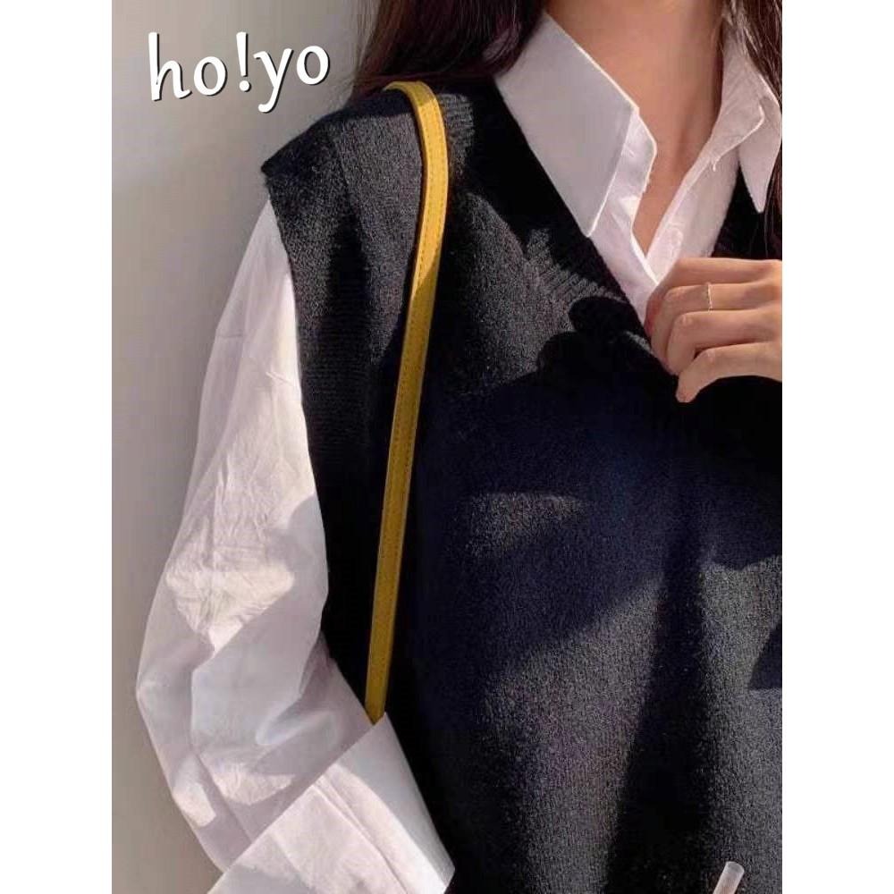 台灣現貨🇹🇼 韓系彈性 V領前短後長針織背心 毛衣背心 毛衣 上衣 女裝 針織上衣 無袖背心 針織背心 馬甲背心-細節圖5