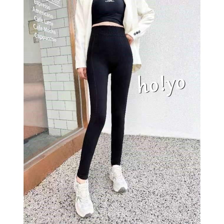 現貨3D高腰收腹兩側口袋 中厚內搭褲 收腹褲 棉褲 打底褲 健身褲 韻律褲 瑜珈褲 鯊魚褲 芭比褲 工作褲 運動褲-細節圖5