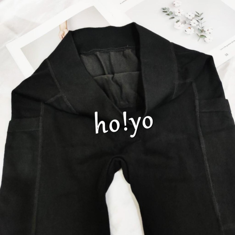 現貨3D高腰收腹兩側口袋 中厚內搭褲 收腹褲 棉褲 打底褲 健身褲 韻律褲 瑜珈褲 鯊魚褲 芭比褲 工作褲 運動褲-細節圖7