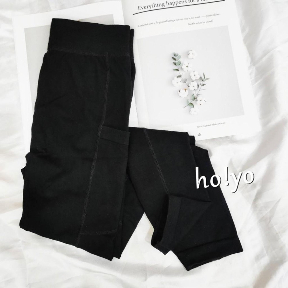 現貨3D高腰收腹兩側口袋 中厚內搭褲 收腹褲 棉褲 打底褲 健身褲 韻律褲 瑜珈褲 鯊魚褲 芭比褲 工作褲 運動褲-細節圖9