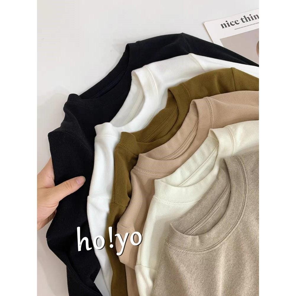 多色任選🌈加厚保暖小立領 半高領雙面德絨上衣 彈性落肩 長袖上衣 磨毛上衣 刷毛上衣 保暖衣 打底衫冬天上衣 圓長袖T恤-細節圖7