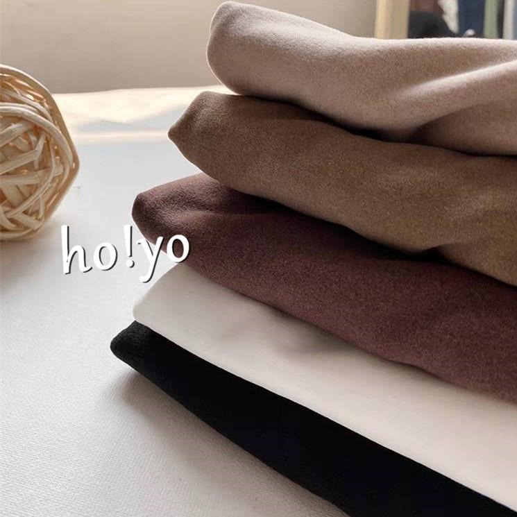 多色任選🌈加厚保暖小立領 半高領雙面德絨上衣 彈性落肩 長袖上衣 磨毛上衣 刷毛上衣 保暖衣 打底衫冬天上衣 圓長袖T恤-細節圖8